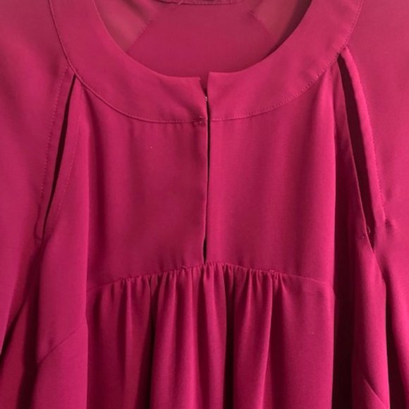 1.STATE Tunic Blouse Size S Lined Long Sleeve Hook and Eye Key Hole Closure - Picture 3 of 9